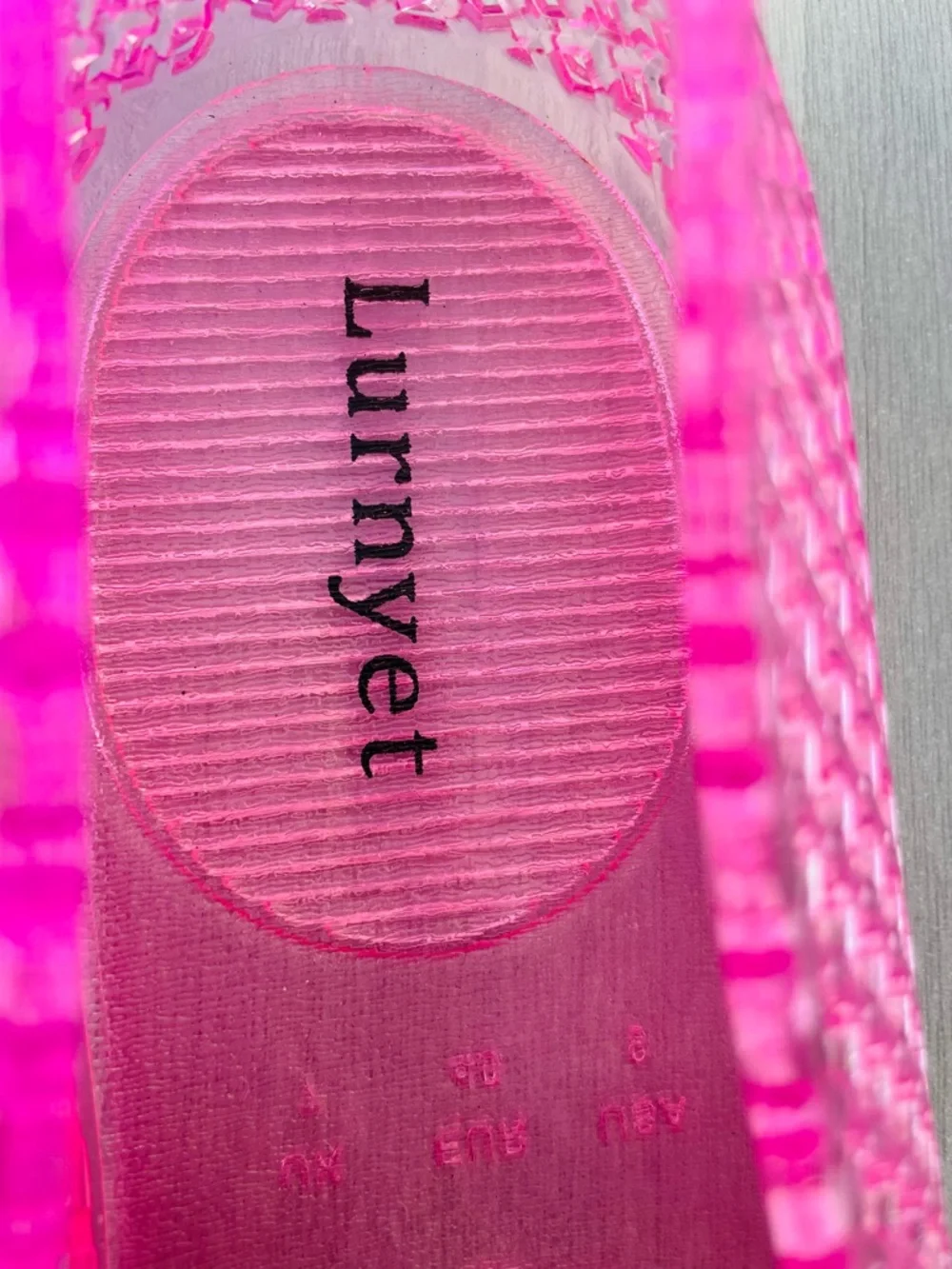 Women's Hot Pink Jelly Flats - Slip-On Comfort - Picture 2 of 4